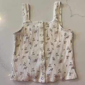 Forever 21 snap front tank top